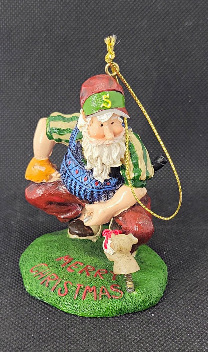 RDEI China Christmas Gnome Hanging Ornament Multicolor 3" Merry Christmas